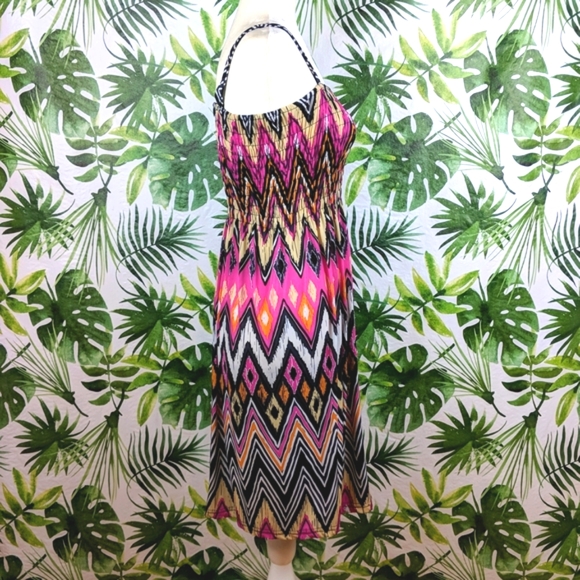 National For Her Zig-Zag Ruched Dress (Size: Large) - Picture 5 of 10